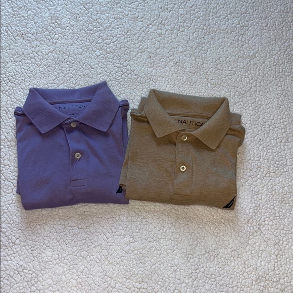 Náutica Men's bundle 2 Polo Shirts - Purple and tan - Picture 1 of 11